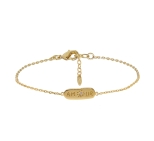 BRACELET AMOUR ZIRCO 1,25MM 20CM DORE OR FIN 24K