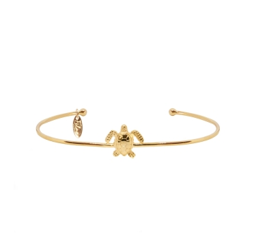 JONC TURTLE DORE OR FIN 24K