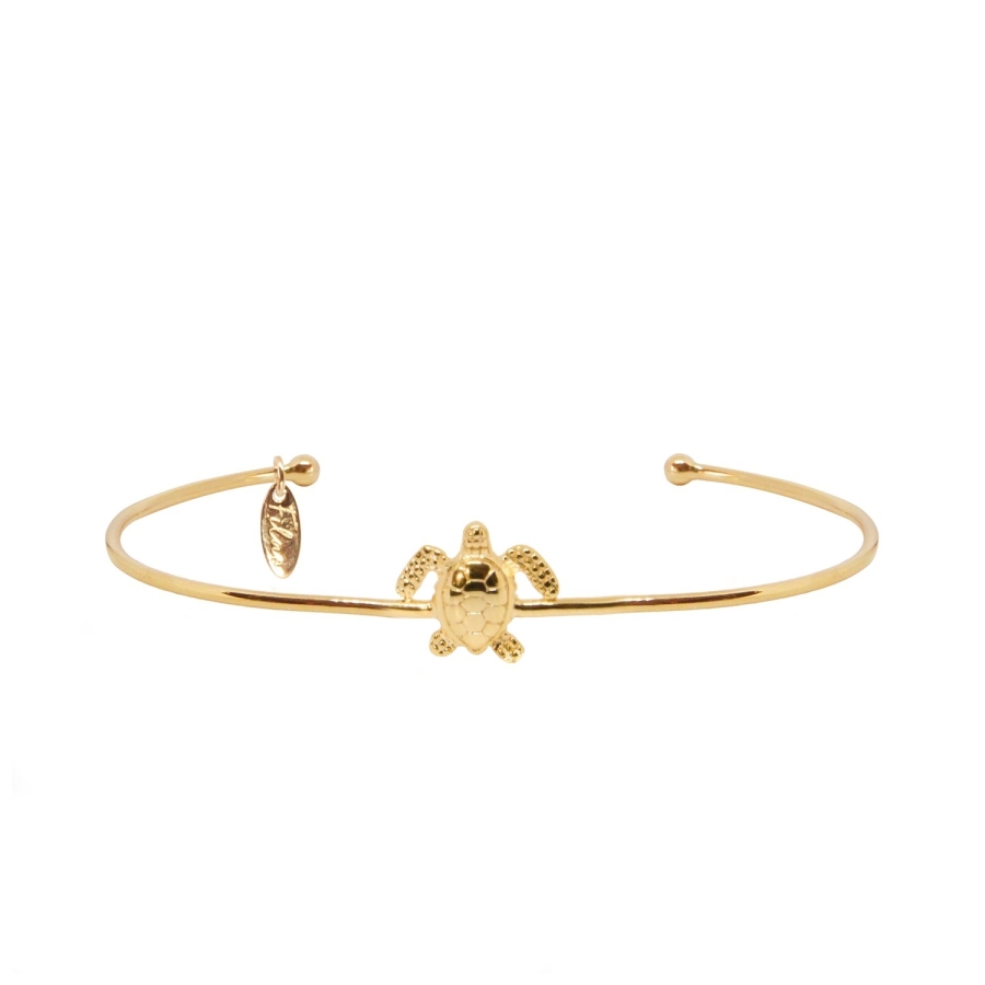 JONC TURTLE DORE OR FIN 24K