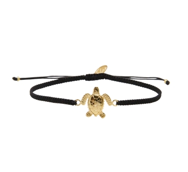 GRIGRI TURTLE Noir DORE OR FIN 24K