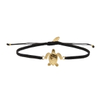 GRIGRI TURTLE Noir DORE OR FIN 24K