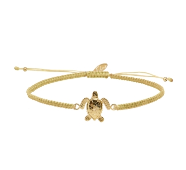 GRIGRI TURTLE CHAMPAGNE DORE OR FIN 24K