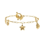 BRACELET ISLAND CHARMS DORE OR FIN 24K