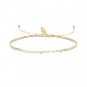 bracelet perles moonstone doré à l'or fin 24K ile maurice