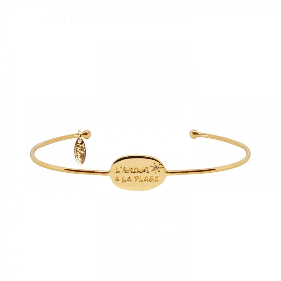 JONC L'Amour a La Plage DORE OR FIN 24K