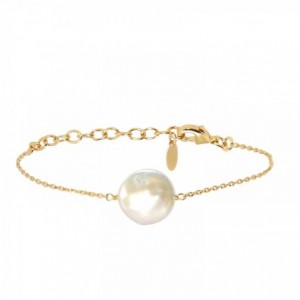 bracelet perle d'eau douce dorée à l'or fin 24 carats ile maurice