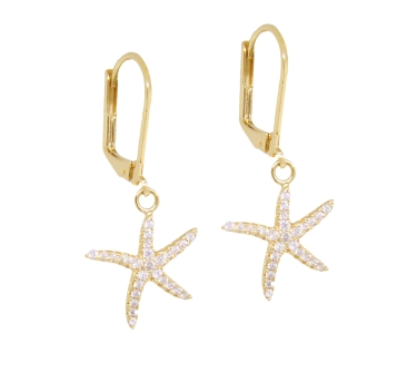 DORMEUSES Starfish DORE OR FIN 24K