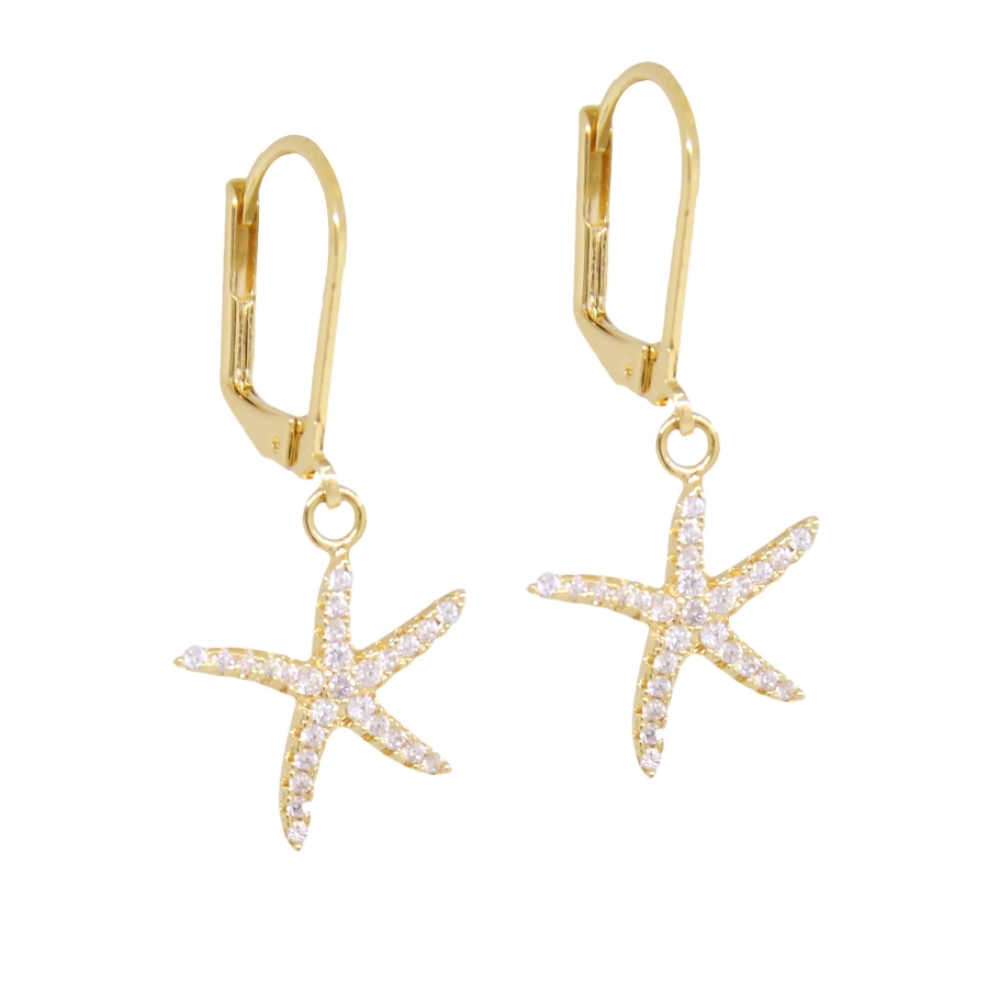DORMEUSES Starfish DORE OR FIN 24K