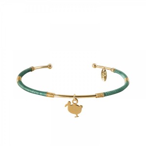 jonc Little Dodo lagon doré or fin 24 carats ile maurice