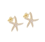 PUCES Starfish DORE OR FIN 24K