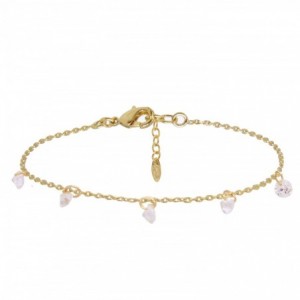 BRACELET TRESOR WHITE ZWARO 20CM DORE OR FIN 24K