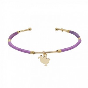 JONC LITTLE DODO LILAS DORE OR FIN 24K