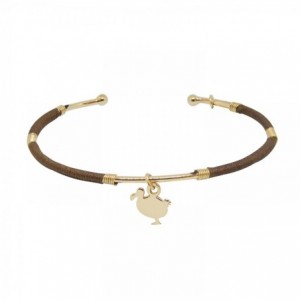 JONC LITTLE DODO MOKA DORE OR FIN 24K