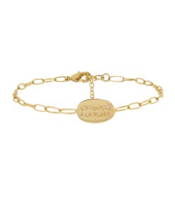 BRACELET L'AMOUR A LA PLAGE DORE OR FIN 24K
