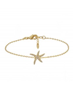 BRACELET STARFISH DORE OR FIN 24K