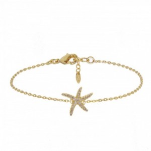 BRACELET STARFISH DORE OR FIN 24K