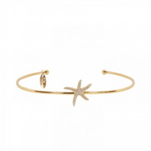 JONC STARFISH DORE OR FIN 24K