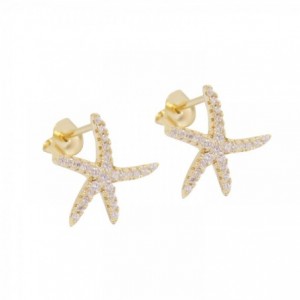 PUCES STARFISH DORE OR FIN 24K