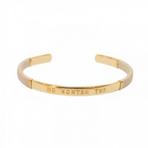 JONC FEMME MO KONTAN TWA CHAMPAGNE DORE OR FIN 24K