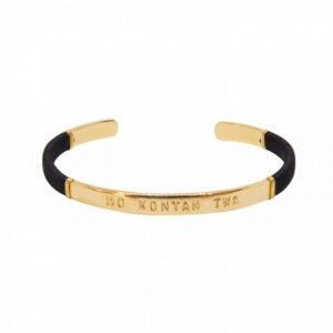 JONC FEMME MO KONTAN TWA NOIR DORE OR FIN 24K