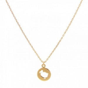 CHAINE MEDAILLE DODO SHINY 45CM DORE OR FIN 24K / 41+4