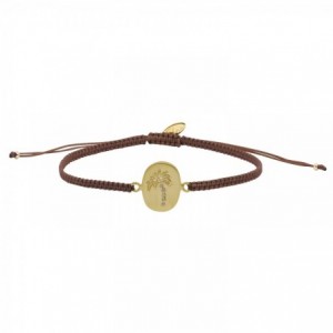 GRIGRI PALM MAT MOKA DORE OR FIN 24K