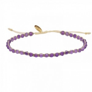 GRIGRI PRECIOUS AMETHYSTE DORE OR FIN 24K