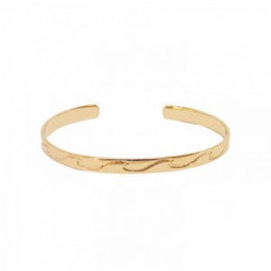 JONC WAVE DORE OR FIN 24K