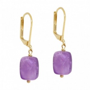 DORMEUSES RÊVEUSE AMETHYSTE DORE OR FIN 24K