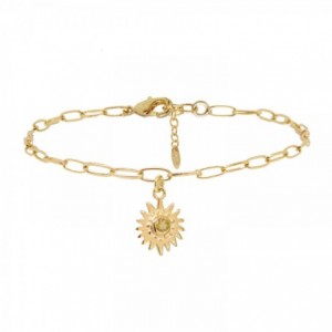 BRACELET ZENITH CITRINE DORE OR FIN 24K