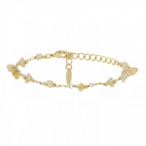 BRACELET PEPITE CITRINE DORE OR FIN 24K