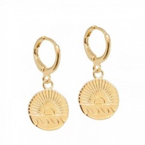 MINI CREOLES SUNSET TAMARIN DORE OR FIN 24K