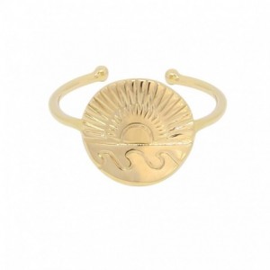 BAGUE SUNSET TAMARIN DORE OR FIN 24K