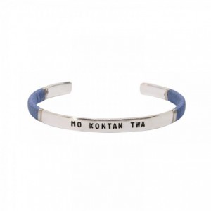 JONC HOMME MO KONTAN TWA OCEAN PLAQUE ARGENT