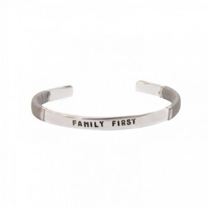 JONC HOMME FAMILY FIRST SABLE  PLAQUE ARGENT