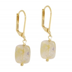 DORMEUSES RÊVEUSE CITRINE DORE OR FIN 24K
