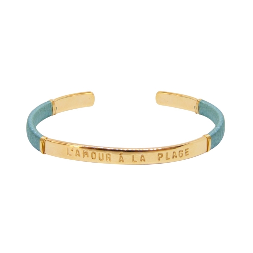 JONC FEMME L'Amour a La Plage Lagon DORE OR FIN 24K