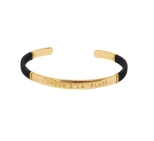JONC FEMME L'Amour a La Plage Noir DORE OR FIN 24K