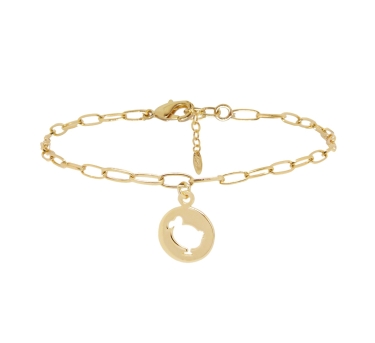 BRACELET MEDAILLE Dodo SHINY DORE OR 24K