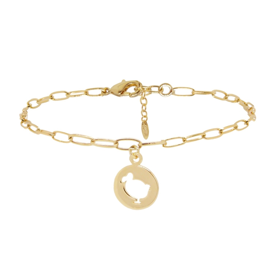 BRACELET MEDAILLE Dodo SHINY DORE OR 24K