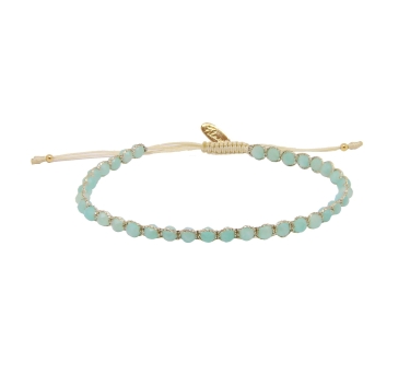 GRIGRI PRECIOUS AMAZONITE Lagon DORE OR FIN 24K