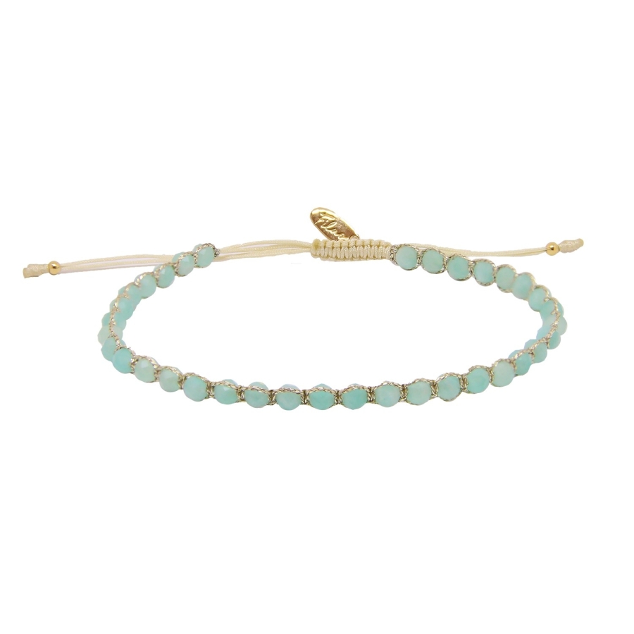 GRIGRI PRECIOUS AMAZONITE Lagon DORE OR FIN 24K