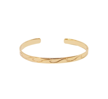JONC WAVE DORE OR FIN 24K