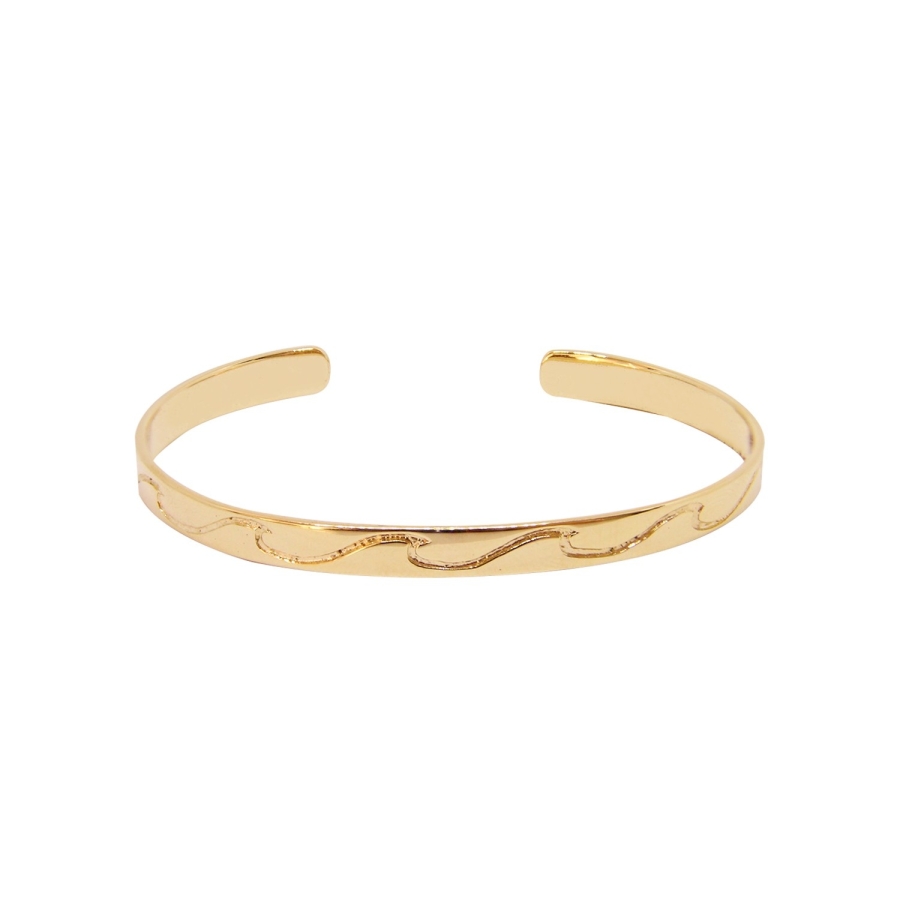 JONC WAVE DORE OR FIN 24K