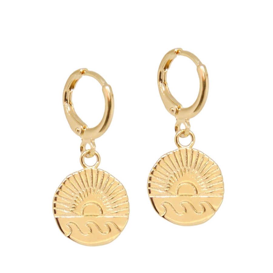 MINI CREOLES SUNSET Tamarin DORE OR FIN 24K
