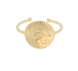 BAGUE SUNSET Tamarin PLAQUE OR FIN 24K