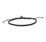 GRIGRI HOMME TRESSE HEMATITE Sable PLAQUE ARGENT