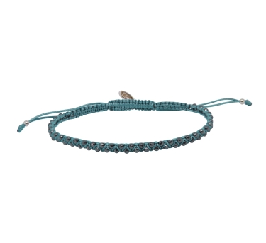 GRIGRI HOMME TRESSE HEMATITE Lagon PLAQUE ARGENT