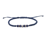GRIGRI HOMME PEPITE SODALITE  Ocean PLAQUE ARGENT