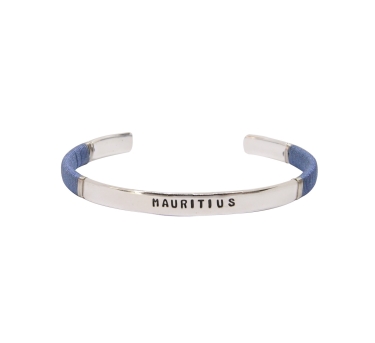 JONC HOMME Mauritius Ocean PLAQUE ARGENT